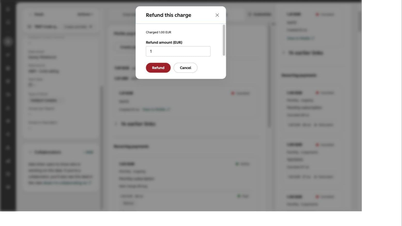 Refunding a Mollie payment from the Mollie card on a HubSpot record